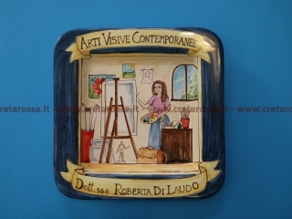 cod.art: re21 - Piatto murale in ceramica personalizzato con mestiere. Ne vorresti uno simile? Invia una richiesta e riceverai il preventivo con le spese di spedizione. 